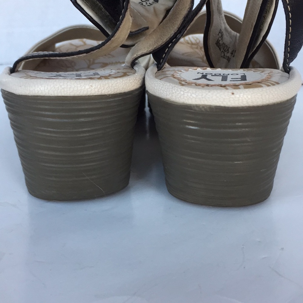Fly London sandals Yula Leather Wedge - Picture 4 of 12